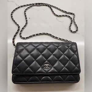 Authentic CHANEL Classic WOC Black Crossbody Bag